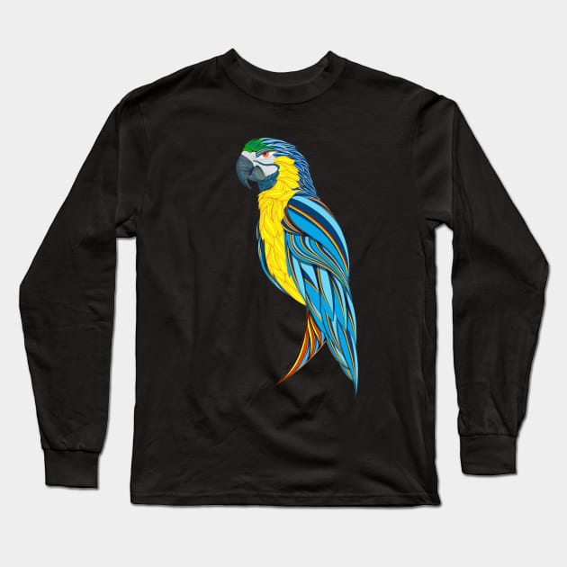 Guacamayo Tropical Long Sleeve T-Shirt by ladinoariel